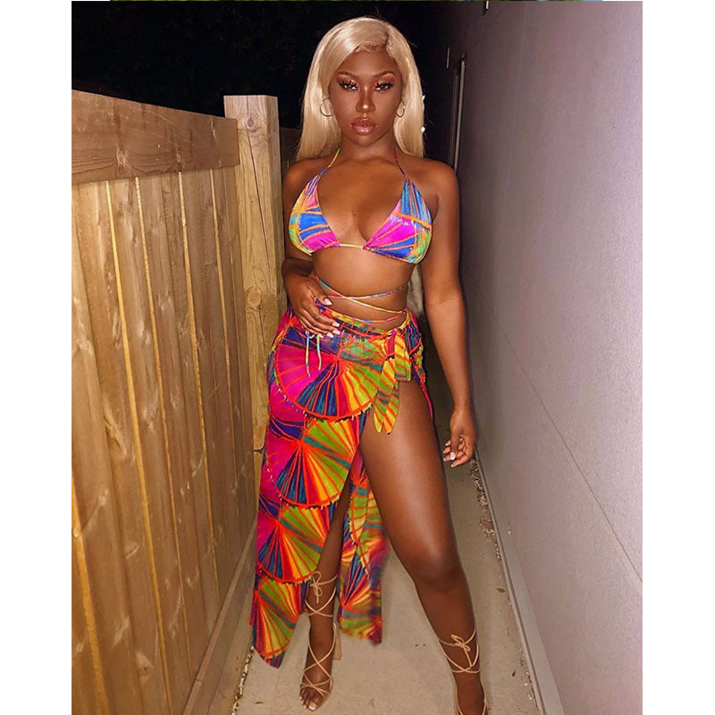 Swimsuit Sexy Sandy Three-Piece Bikini