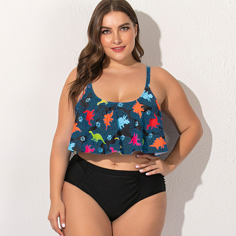 Women Split Bikini Swimsuit Plus Size