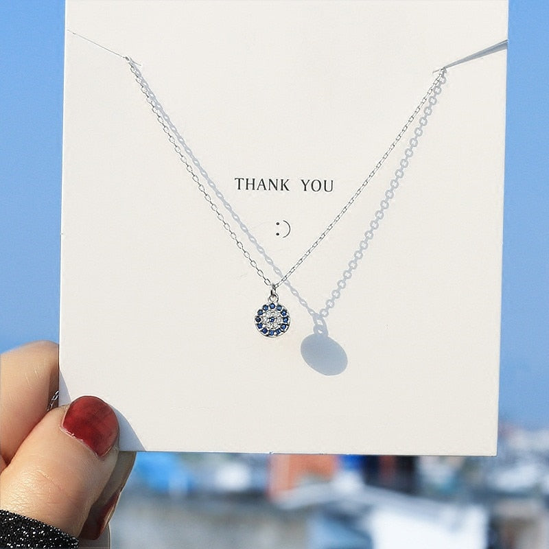 Devil's Eye Pendant Clavicle Chain