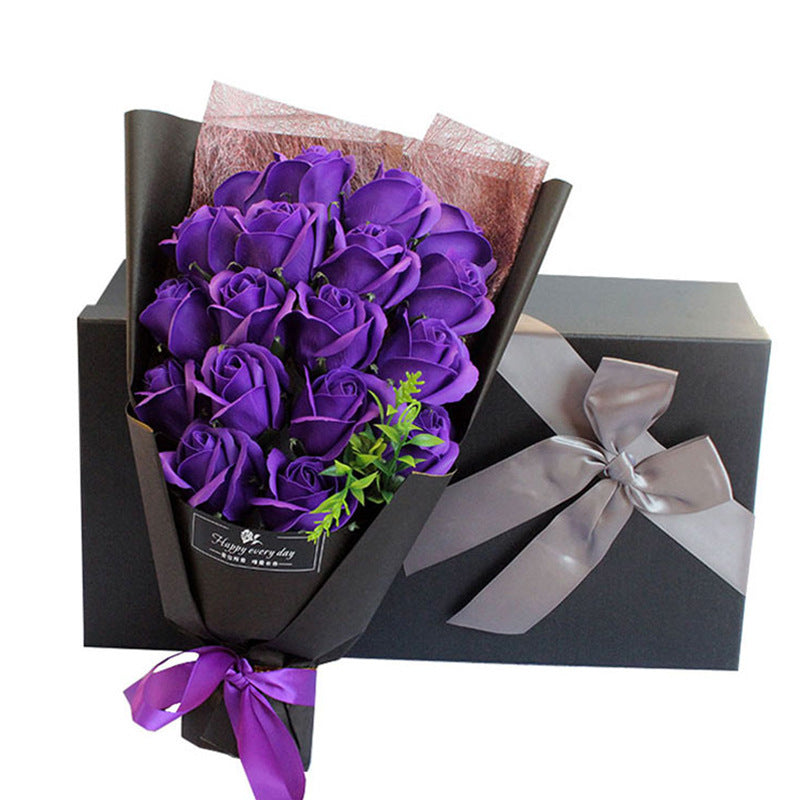 Birthday Gift Bundle Gift Box Creative Mother's Day Cross-border Gift Soap 18 Bouquet Soap Rose Flower