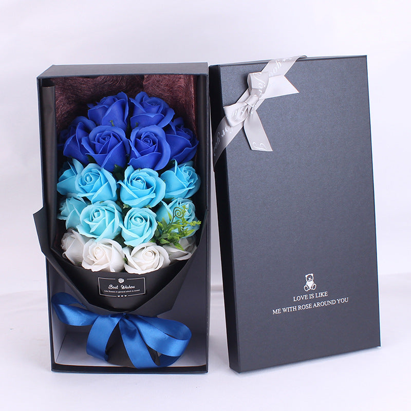 Birthday Gift Bundle Gift Box Creative Mother's Day Cross-border Gift Soap 18 Bouquet Soap Rose Flower