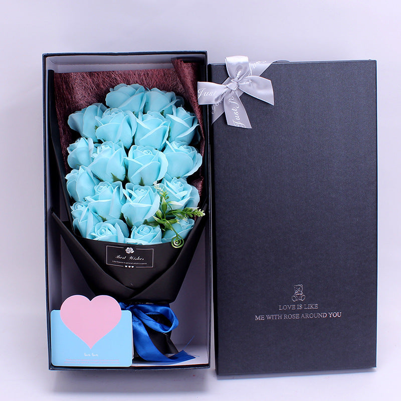 Birthday Gift Bundle Gift Box Creative Mother's Day Cross-border Gift Soap 18 Bouquet Soap Rose Flower