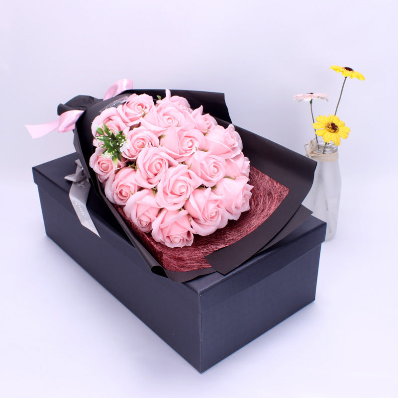 Birthday Gift Bundle Gift Box Creative Mother's Day Cross-border Gift Soap 18 Bouquet Soap Rose Flower