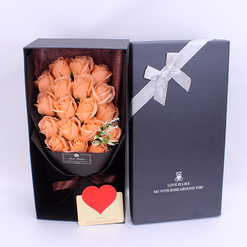 Birthday Gift Bundle Gift Box Creative Mother's Day Cross-border Gift Soap 18 Bouquet Soap Rose Flower