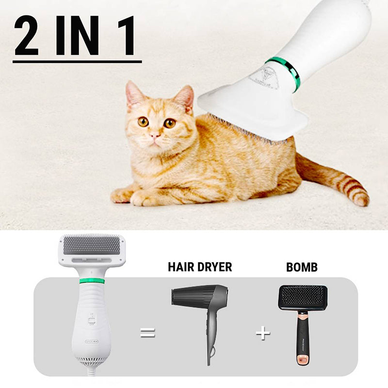 2 in 1 Pet Drying Brush / Hair Dryer Comb