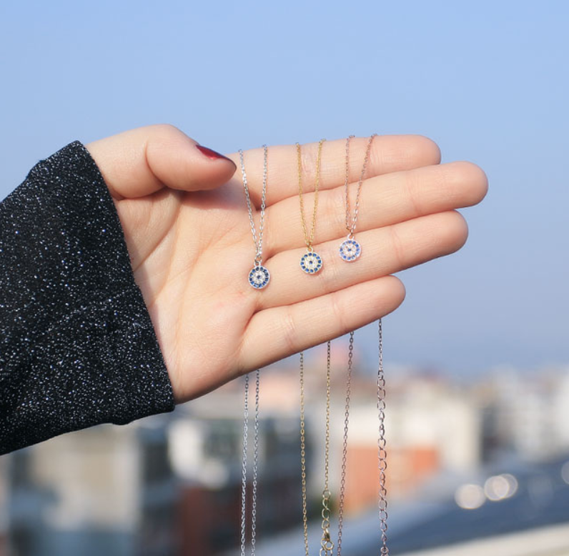 Devil's Eye Pendant Clavicle Chain