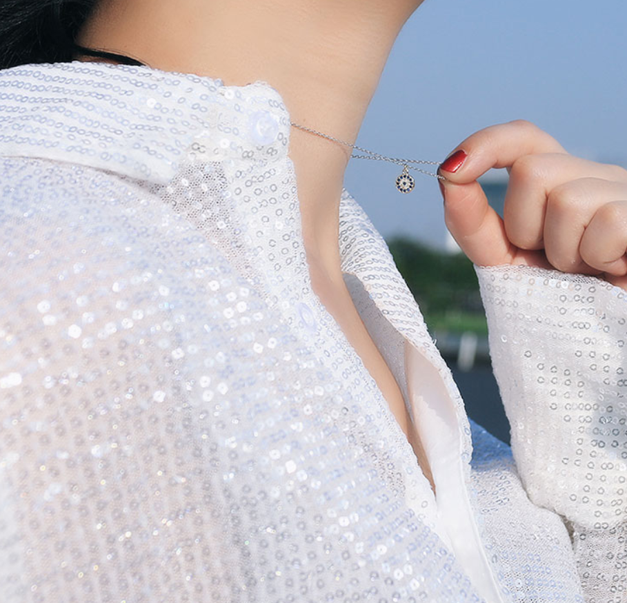 Devil's Eye Pendant Clavicle Chain