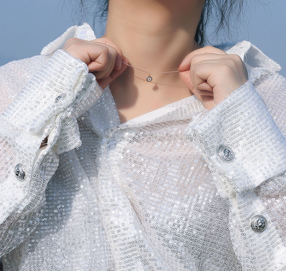 Devil's Eye Pendant Clavicle Chain