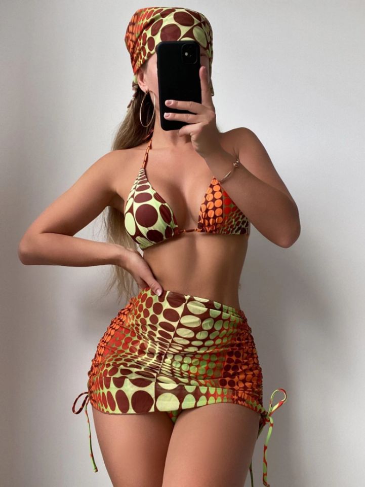 Printed Split Bikini Women's Set