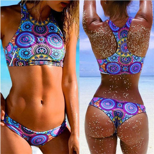 Low Waist High Neck Brazilian Beachwear Bikini