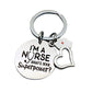 Stainless Steel Lettering Keychain Nurse's Day Gift Giveaway