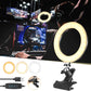 Straight Desktop Clip Live Broadcast Computer Camera Ring Light