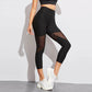 Sports Yoga Mesh Stitching Capri Pants
