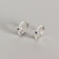 Women's Blue Evil Eyes 925 Silver Earrings