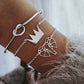 Three-Piece Bow Crown Bracelet Bracelet