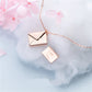 Customize Women Envelope Lover Letter  Pendant Necklace Best Gifts For Girlfriend